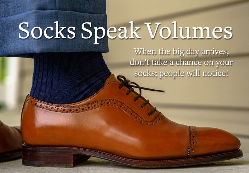 BoardroomSocks Cotton Knee High Dress Socks for Men - Classic Over the Calf Dark Navy - Image 3